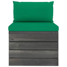 vidaXL Divano da Giardino 4 Posti su Pallet con Cuscini Massello Pino