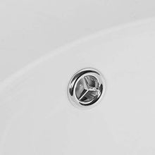 Lavabo moderno elegante rotondo bianco in ceramica lavello a cascata, accessorio per il bagno 44 x 16,5 cm