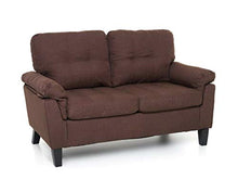 Totò Piccinni Divano Berlino in Tessuto 2 Posti Imbottito, con Braccioli, (L) 145x(P) 78x(A) 95 cm (Marrone)