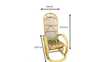 Sedia a dondolo XXL in rattan miele, montaggio non necessario, pronta da montare