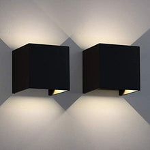 Luci 2-Pack Parete, IP65 Esterni Applique da Parete, Fascio Luminoso Regolabile, per Camera da Letto, Soggiorno, Cucina, Strada,Nero