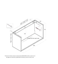 tft Mobile da Bagno Sospeso e Cassetto Soft Closing per Lavabo in Appoggio in Melaminico 100x45x37cm Ibiza Bianco