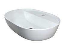 1 lavabo ovale in ceramica grande bagno 46 x 46 cm.