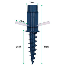 Sekey picchetto di Supporto per ombrellone Mare Spiaggia Vacanze Sole Giardino Punta Terra Sabbia trivella Gancio per ombrellone (Blu)