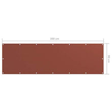 vidaXL Paravento da Balcone Terracotta 90x300 cm Tessuto Oxford