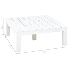 FAMIROSA Tavolo da Giardino Bianco 78x78x31 cm in Plastica
