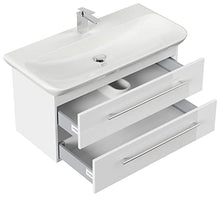 emotion MYDAY100CM000101DE - Lavabo con mobiletto, in Legno Bianco Lucido, 100 x 45 x 41,6 cm
