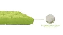 Futon Cotone, Colore Verde Mela, 140x200x14 cm.