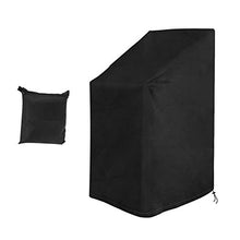 Rnice, copertura impermeabile per sedia impilata antipolvere per esterni e mobili da giardino, 75 x 75 x 120 cm