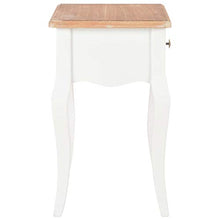 vidaXL Comodino Bianco e Marrone 40x30x50 cm Legno Massello di Pino Tavolino Comodo Funzionale Durevole Robusto Resistente Elegante Pratico Solido