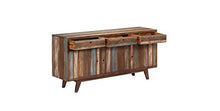 Hanper Dynamic24 - Credenza retrò, stile vintage, con 3 cassetti, 145 x 40 x 75 cm
