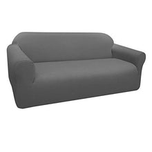 Granbest Copridivano Elasticizzato Fodere per Divano Spessa, Fodera Divano Jacquard per Soggiorno Protezione per Mobili (3 Posti, Grigio Chiaro)