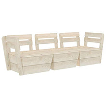 vidaXL Divano da Giardino a 3 Posti su Pallet Legno Abete Impregnato