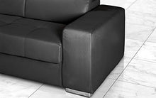 Dafne Italian Design Divano Letto angolare 3 posti con penisola a Sinistra. Similpelle Grey (cm. 259 x 178 x 94h)