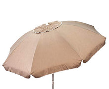 Joy Summer Ombrellone Alluminio 220 cm con Camino Antivento Stecche Fiberglass Spiaggia Bar Lido Ecrù