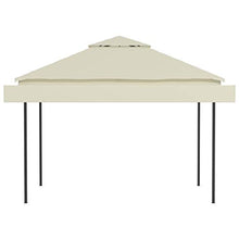 vidaXL Gazebo con Tetto Doppio Estendibile 3x3x2,75 m Crema 180 g/m²