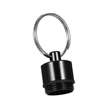 Erduo Mini Portatile Impermeabile a Forma di Pillola in Lega di Alluminio portapillole Custodia per Bottiglia Contenitore per farmaci con Portachiavi-Nero