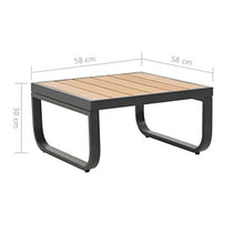 Tidyard 3 pz Set Divano da Giardino ad Angolo Cuscini in Alluminio e WPC,Divano 3 Posti,Salotto da Giardino,Divano Angoalre,Divano da Esterno