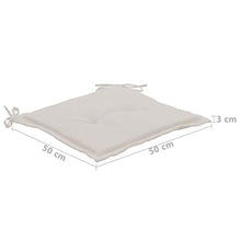 UnfadeMemory Cuscini per Panca da Giardino 2 pz Crema 50x50x3 cm
