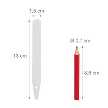 Relaxdays Set da 300 Etichette per Piante, Targhette Identificative per Aiuole e Piantine, L: 13 cm, Plastica, Bianco