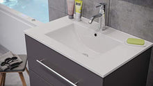 Set di mobili da bagno Firenze 70 (4 parti/C) antracite e armadio a specchio