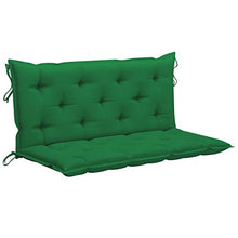 vidaXL - Altalena in legno di teak, con cuscino, altalena da giardino, terrazzo, esterno, 120 cm, colore: verde