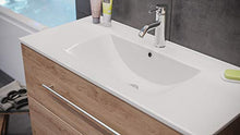 Set di mobili da bagno Firenze 100 (4 parti/B) rovere chiaro e specchio a LED