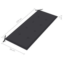 vidaXL Panca da Giardino con Cuscino 120 cm in Massello di Acacia