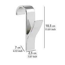 Wenko 81912500 Set di 4 Appendini per Termoarredo, in Plastica ABS Cromata, 2,5 x 10,5 x 7 cm