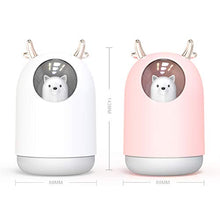 Delaspe - Umidificatore a nebbia fredda, 300 ml, con 7 luci a LED che si spegne automaticamente, utilizzato in camera da letto, casa, ufficio