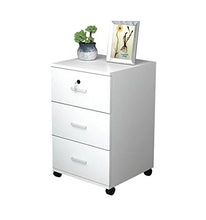 ZXPzZ Armadi per Ufficio, Armadietti, Mobili per mobili, Mobili da Camera da Letto di Lusso assemblati Comodino con 3 cassetti-16x16x22 Pollici (Colore : Bianca)