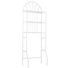 Scaffale Salvaspazio 3 Ripiani, Portaoggetti per Toilette WC Organizer, Scaffale per WC Bianco, Mobile Sopra Lavatrice, Scaffale per WC, Organizer per Asciugamani e Articoli da Toeletta