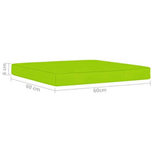 vidaXL Cuscino per Pouf su Pallet Verde Brillante in Tessuto