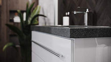 Mobile bagno granito G654 Damo 100cm,1 foro, bianco lucido, specchio