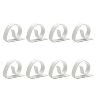 ERUMID - Set di 8 mollette per tovaglia, in plastica, colore: Bianco