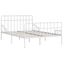 SKM Giroletto con Doghe Bianco in Metallo 160x200 cm (25.7kg)