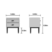 lqgpsx Comodino in Stile Nordico,Comodino Blu con Doppio cassetto,Armadio Piccolo,Comodino,Tavolo