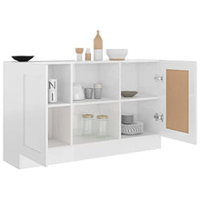 vidaXL Credenza Bianco Lucido 120x30,5x70 cm in Truciolato