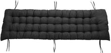 Goodquan Cuscino per sedia a sdraio in morbido cotone per esterni, schienale alto, comodo cuscino per schienale, antiscivolo, lavabile, facile da pulire (nero, 48 x 155 cm)