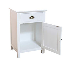 Grafelstein Hamptons - Comodino con lamelle, colore: Bianco