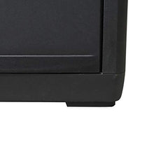 Cikonielf - Armadio esterno con 3 ante e 2 ripiani regolabili, in plastica da giardino, 97 x 38 x 87 cm, colore: Nero