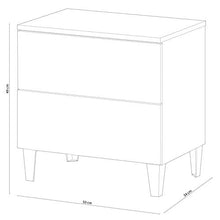 13Casa - Corinto A3 - Comodino. Dim: 50x34x49 h cm. Col: Bianco. Mat: Melamina.