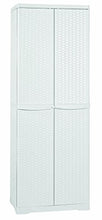 MOBILE BOX DA ESTERNO TUTTOPIANI RATTAN BIANCO LINE ELEGANCE 65X45X180