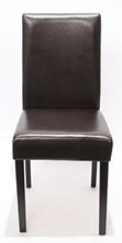 Mendler Set 4X sedie Littau Pelle per Sala da Pranzo 43x56x90cm Marrone Piedi Scuri