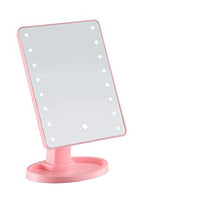 UYZ Specchio da toeletta per la Pulizia dello Specchio Portatile Princess a LED con Luce Touch Screen Lampada da Tavolo Specchio da toeletta Quadrato