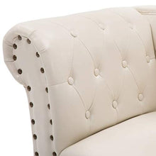 vidaXL Chaise Longue Chesterfield Pelle Artificiale Crema Divano Sdraio Casa