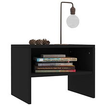 SKM Comodini Neri 2 pz 40x30x30 cm in Truciolato A