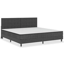 SKM Letto a Molle Grigio Scuro in Tessuto 200x200 cm (86.3kg)