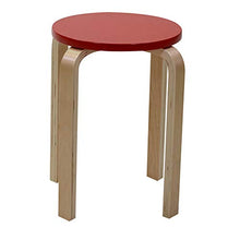 adami Sgabello Tondo in Legno Ø32x45cm Small Rosso