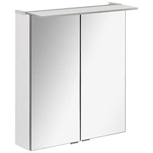 Fackelmann - Set di mobili da bagno B.Perfect, 2 pezzi, con mobiletto sottolavello, con lavabo in ceramica, da appendere, 60 cm e armadietto a LED